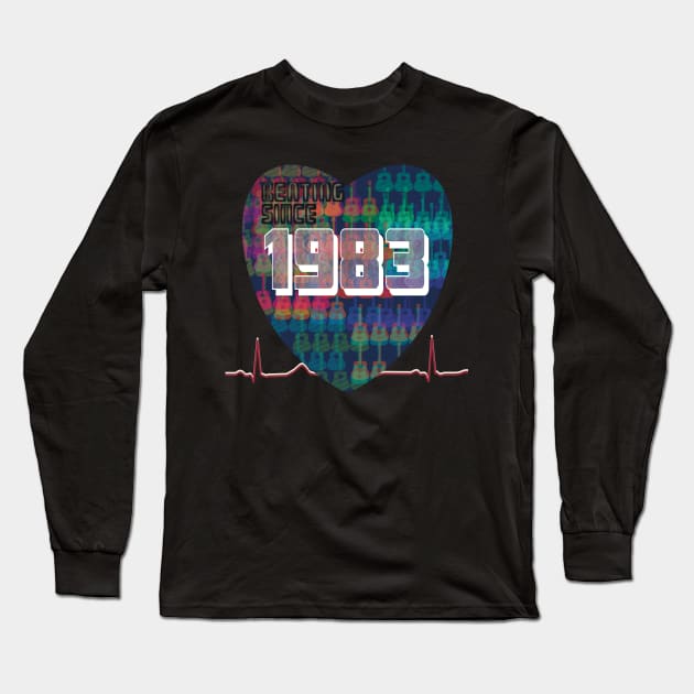 1983 - Heart Beating Since Long Sleeve T-Shirt by KateVanFloof